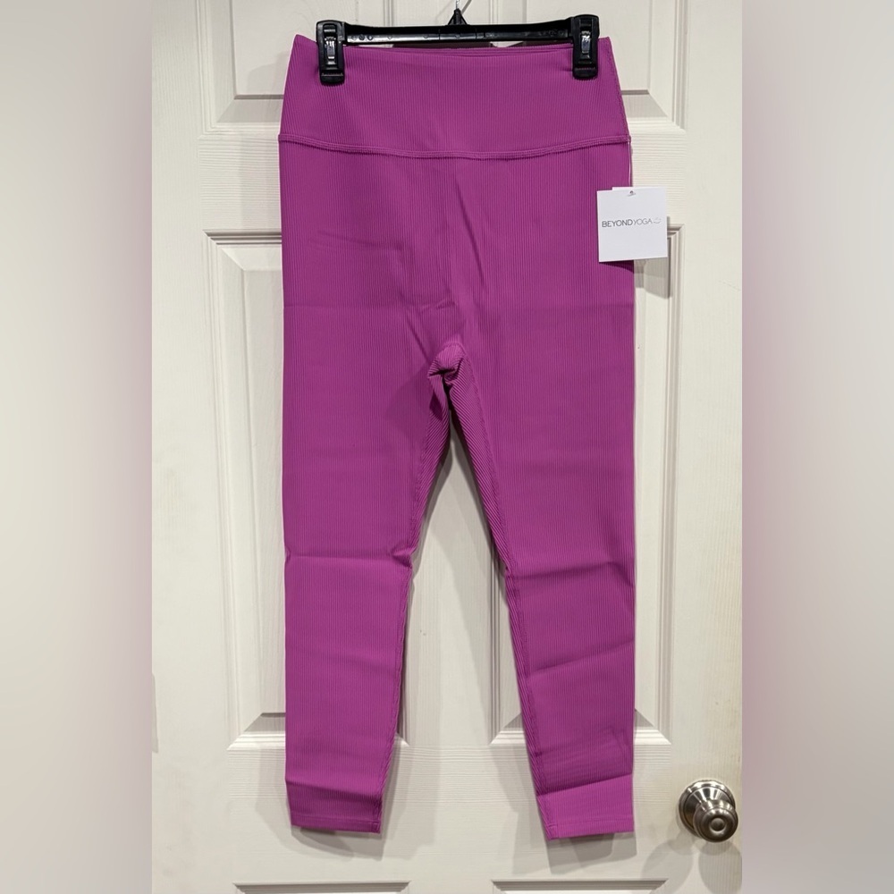 Beyond Yoga Women's XL Impulse Ribbed Legging Sunset Violet NWT Pink Purple